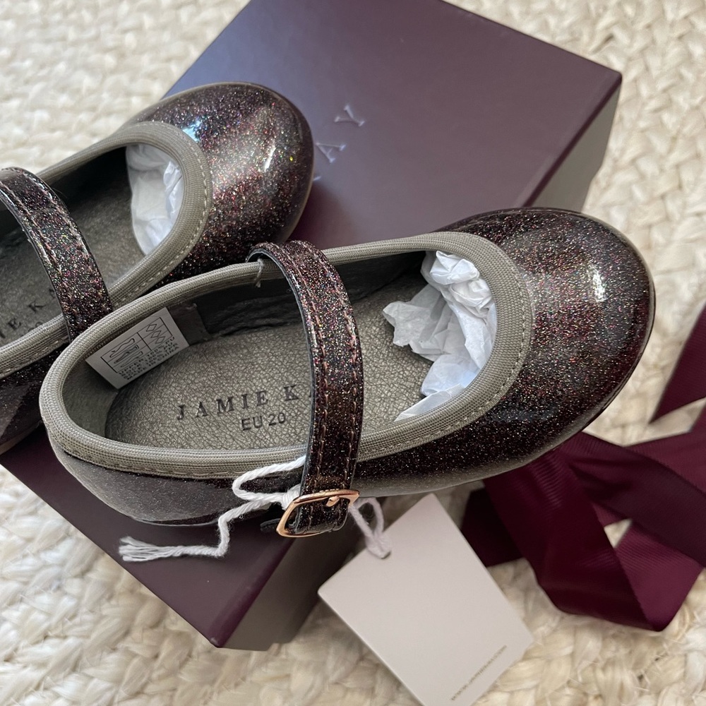 Jamie Kay Glittery Kids Mary Jane Shoes - Black